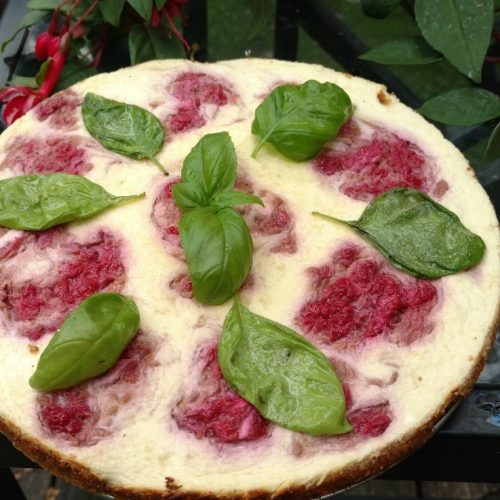 Raspberry Cheesecake with Graham Cracker (Gluten-Free and Low Sugar)