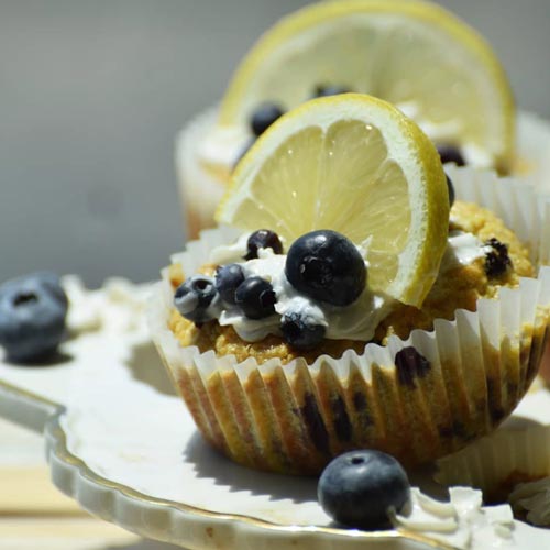 Lemon Blueberry Gluten Free Muffins