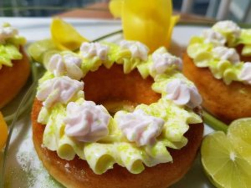 Lemon Yogurt Donuts with Glaze and Frosting (Sugar Free)