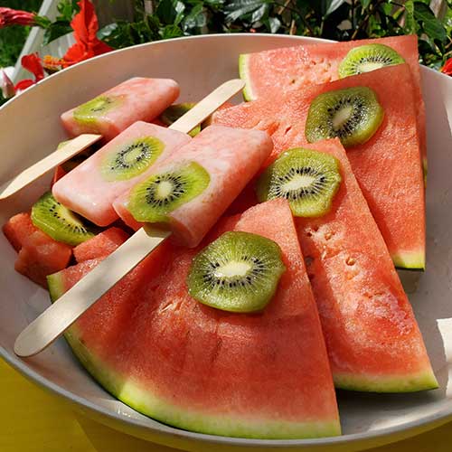 Watermelon Kiwi Popsicles