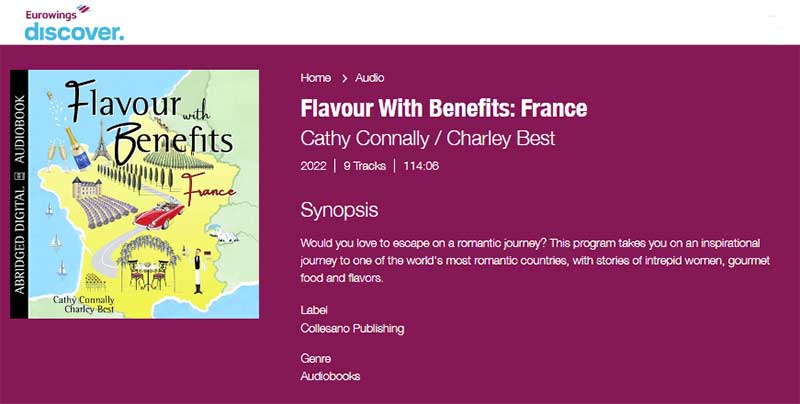 Flavour with Benefits: France Audiobook now part of Eurowing's In-Flight Entertainment
