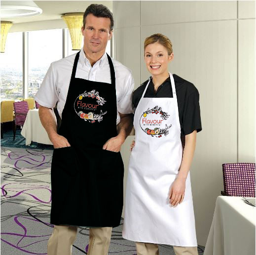 Poly Cotton Apron with Pockets and Logo
